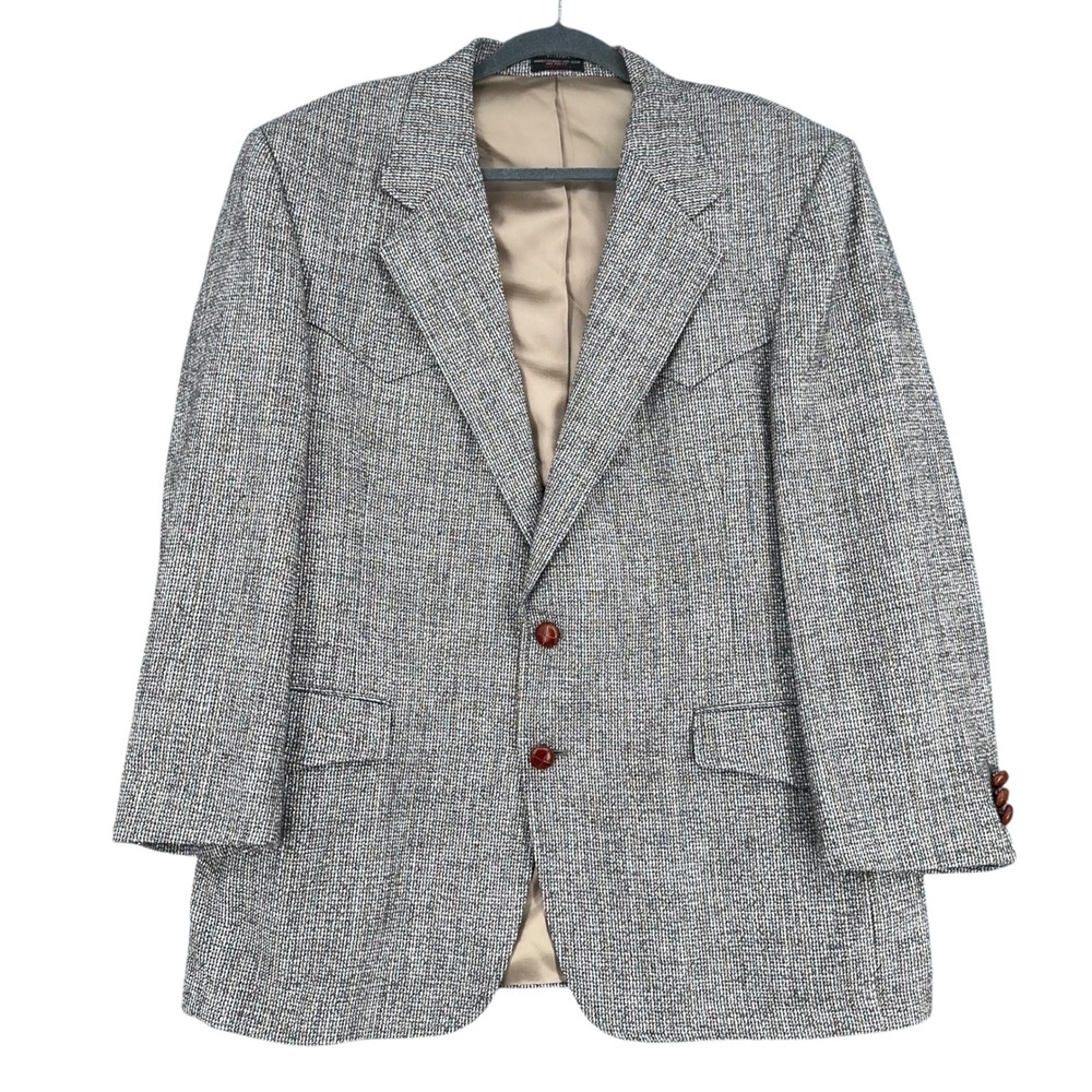 Luskey's Vintage Menswear Sport Coat Blazer Plaid‎ Two Button Made USA XL